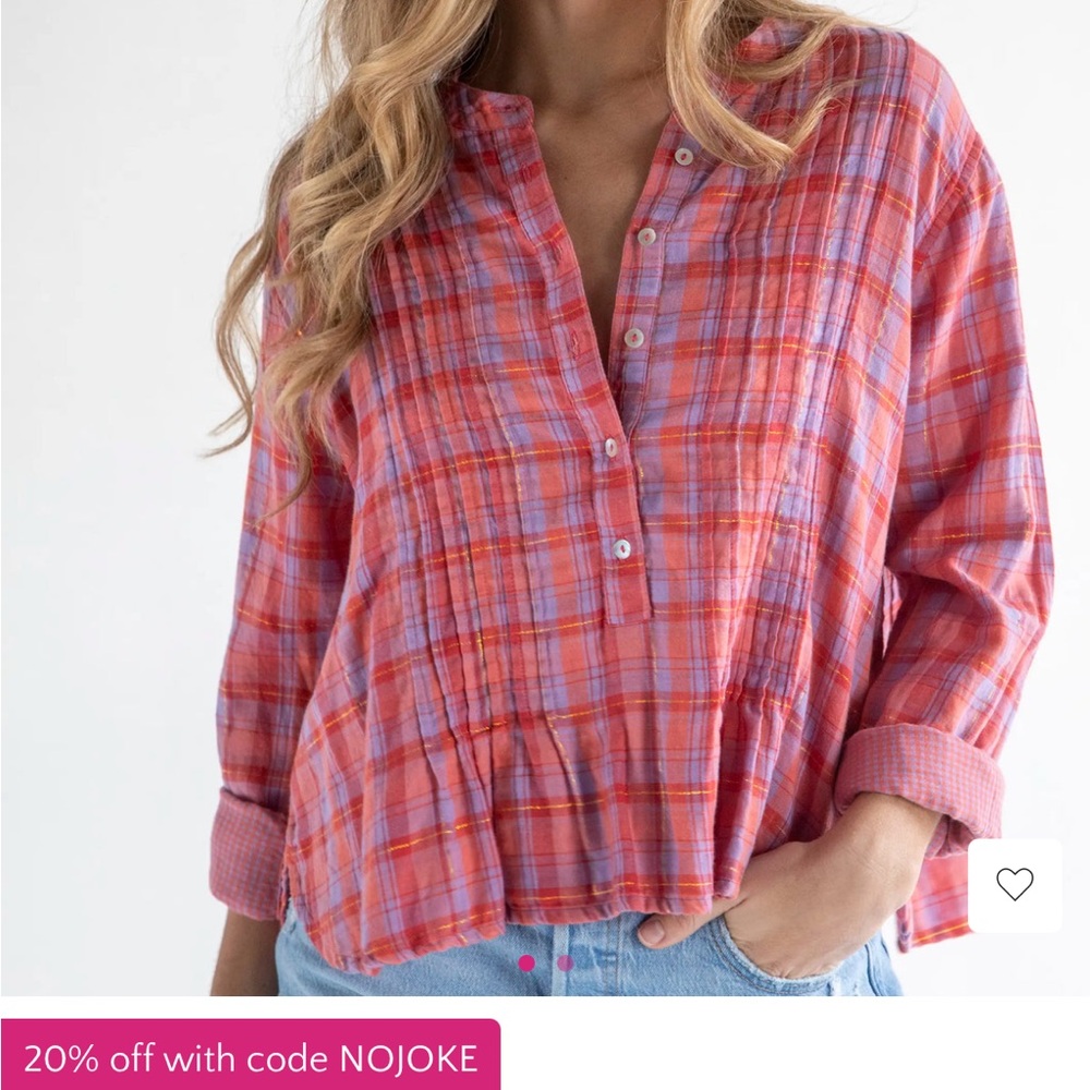 Plaid Button-Up Women's Top